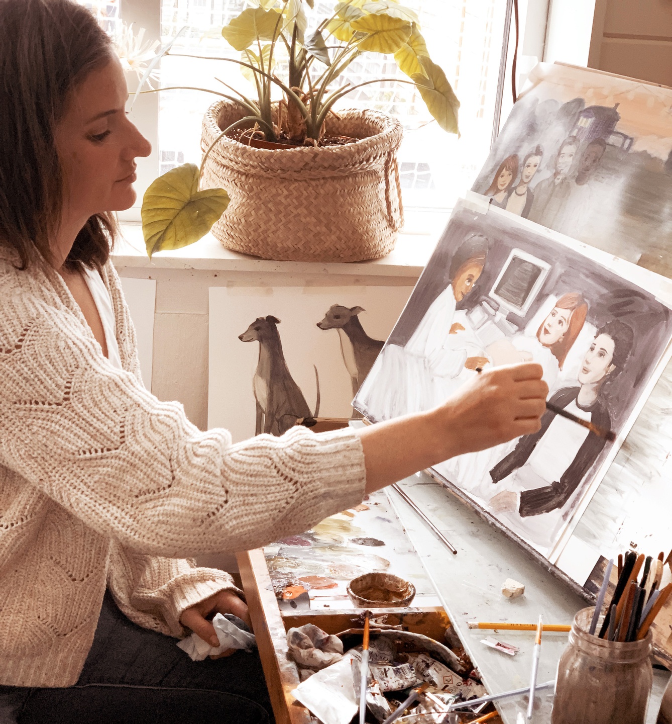 Briana in her studio