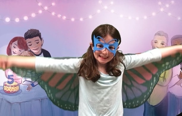 Fun at The Pink Balloon celebration photo booth at Keshen Goodman Library