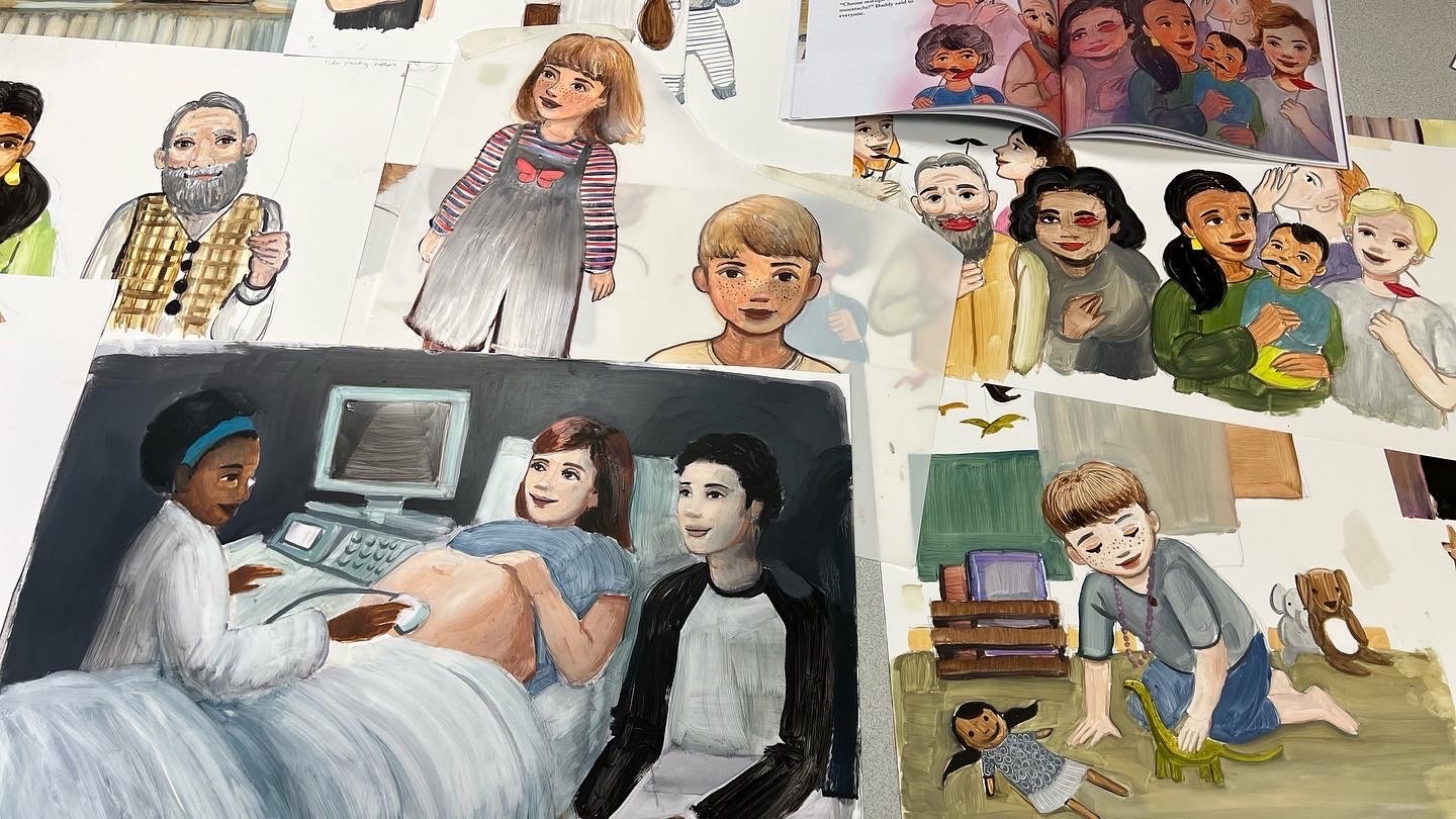 Illustrations at The Pink Balloon celebration